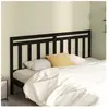 vidaXL Tête de lit Noir 206x4x100 cm Bois massif de pin
