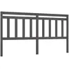 vidaXL Tête de lit Gris 206x4x100 cm Bois massif de pin