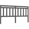 vidaXL Tête de lit Gris 186x4x100 cm Bois massif de pin