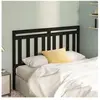 vidaXL Tête de lit Noir 146x4x100 cm Bois massif de pin