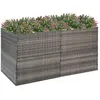 vidaXL Jardinière Gris 157x80x80 cm Résine tressée