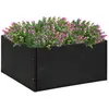 vidaXL Jardinière Noir 80x80x40 cm Résine tressée