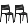 vidaXL Chaises de jardin 2 pcs Anthracite Polypropylène