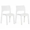 vidaXL Chaises de jardin 2 pcs Blanc Polypropylène