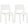 vidaXL Chaises de jardin 2 pcs Blanc Polypropylène