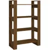 vidaXL Bibliothèque/Cloison Marron miel 80x35x125 cm Bois massif