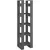 vidaXL Bibliothèque/Séparateur de pièce Gris 41x35x160 cm Pin solide