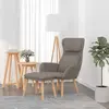 vidaXL Chaise de relaxation avec tabouret Gris clair Velours