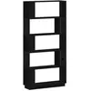 vidaXL Bibliothèque/Séparateur de pièce Noir 80x25x163,5 cm Pin solide