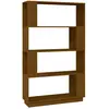 vidaXL Bibliothèque/Cloison Marron miel 80x25x132 cm Bois massif