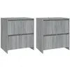 vidaXL Buffets 2 pcs Sonoma gris 70x41x75 cm Aggloméré