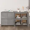 vidaXL Vidaxl Buffets 2 Pcs Gris Béton 70x41x75 Cm Aggloméré