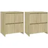 vidaXL Buffets 2 pcs Chêne Sonoma 70x41x75 cm Aggloméré