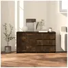 vidaXL Buffets 2 pcs Chêne fumé Bois d'ingénierie