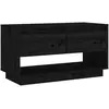 vidaXL Meuble TV Noir 74x34x40 cm Bois de pin massif