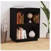 vidaXL Armoire console Noir 60x34x75 cm Bois de pin solide