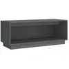 vidaXL Meuble TV Gris 90x35x35 cm Bois de pin massif