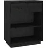 vidaXL Armoire console Noir 60x34x75 cm Bois de pin solide