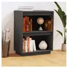 vidaXL Armoire console Gris 60x34x75 cm Bois de pin solide