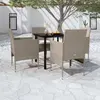 vidaXL Ensemble à manger de jardin coussins 5 pcs Beige/noir