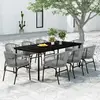 vidaXL Ensemble à manger de jardin 9 pcs Gris