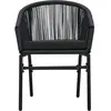 vidaXL Ensemble de salle à manger de jardin 3 pcs Noir