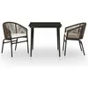 vidaXL Ensemble de salle à manger de jardin 5 pcs Marron
