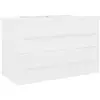 vidaXL - Wastafelkast - met - ingebouwde - wastafel - spaanplaat - wit