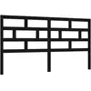 vidaXL Tête de lit Noir 206x4x100 cm Bois massif de pin