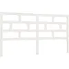 vidaXL Tête de lit Blanc 206x4x100 cm Bois massif de pin