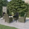 vidaXL Ensemble à manger de jardin 5 pcs Marron