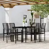 vidaXL Ensemble à manger de jardin 7 pcs Noir