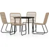 vidaXL Ensemble de salle à manger de jardin 5 pcs Chêne