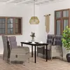 vidaXL Ensemble à manger de jardin et coussins 5pcs Gris/noir