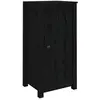 vidaXL Buffets 2 pcs Noir 40x35x80 cm Bois massif de pin