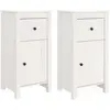 vidaXL Buffets 2 pcs Blanc 40x35x80 cm Bois massif de pin