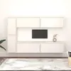 vidaXL Meubles TV 6 pcs Blanc Bois massif de pin