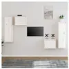 vidaXL Meubles TV 4 pcs Blanc Bois massif de pin