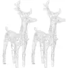 vidaXL Rennes de Noël 2 pcs 80 LED Blanc froid Acrylique