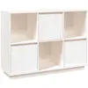 vidaXL Buffet Blanc 110,5x35x80 cm Bois massif de pin