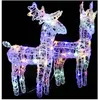 vidaXL Rennes de Noël 2 pcs 80 LED Multicolore Acrylique