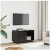 vidaXL Meuble TV Noir 74x35x44 cm Bois de pin massif
