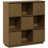 vidaXL Buffet Marron miel 110,5x35x117 cm Bois massif de pin