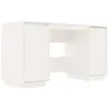 vidaXL Bureau blanc 140x50x75 cm bois massif de pin