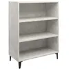 vidaXL Buffet Gris béton 69,5x32,5x90 cm Bois d'ingénierie