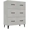 vidaXL Buffet gris béton 69,5x34x90 cm bois d'ingénierie
