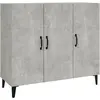 vidaXL Buffet gris béton 90x34x80 cm bois d'ingénierie