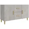 vidaXL Buffet gris béton 100x36x60 cm bois d'ingénierie