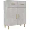 vidaXL Buffet Gris béton 69,5x34x89 cm Bois d'ingénierie