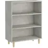 vidaXL Buffet Gris béton 69,5x32,5x90 cm Bois d'ingénierie